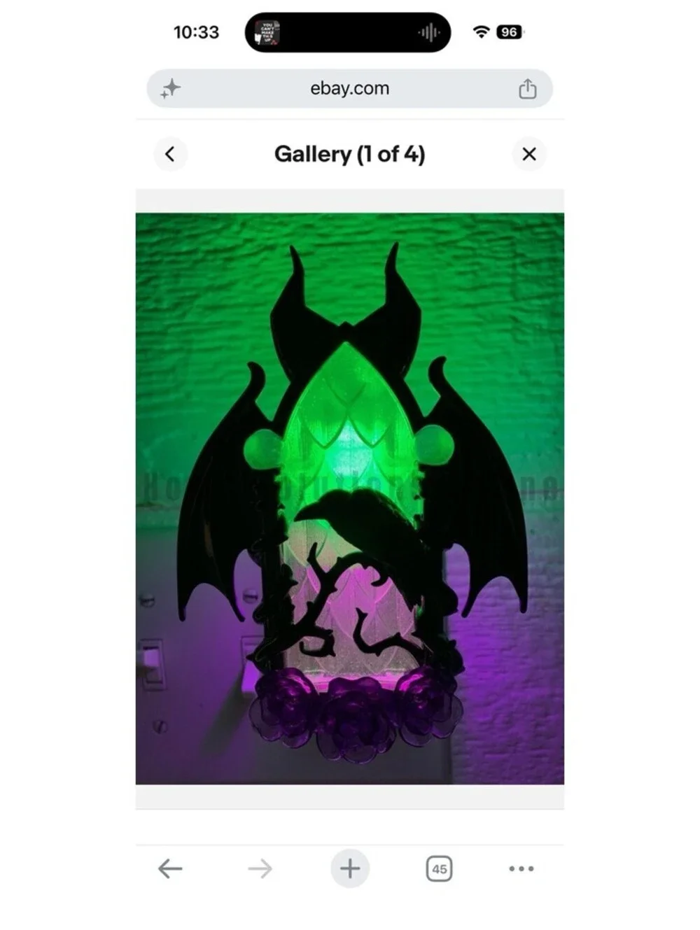Bath & Body Works Maleficent Wallflower night light